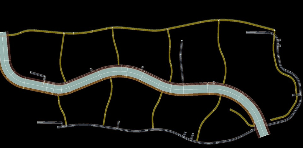 道路の3次元設計データ（平面図）